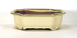 10 Inch White Lotus Bonsai Pot 