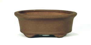 4' unglazed oval bonsai pot 